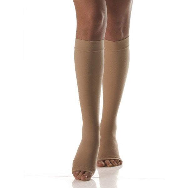 Varisan TOP knee high compression stockings in beige, open toe