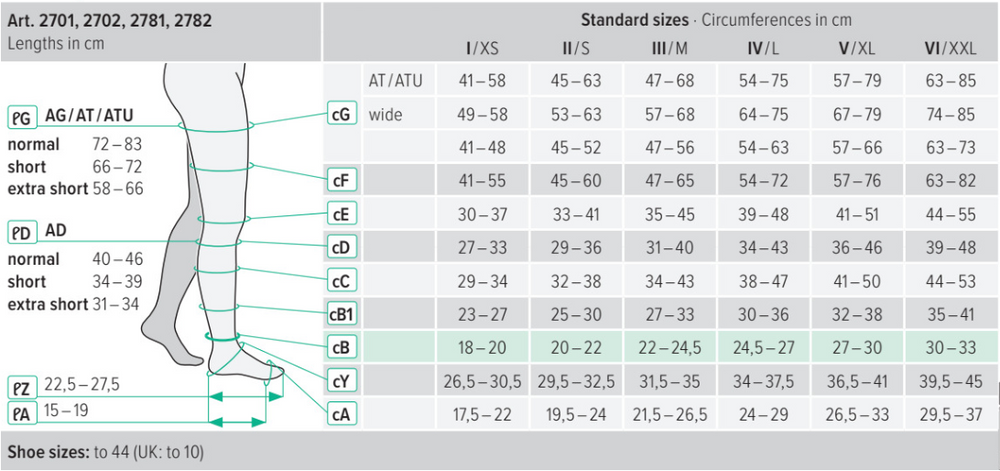 JUZO Inspiration Compression Stockings: Thigh High, Below Knee, and Pantyhose - Male & Female
