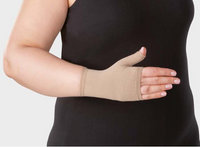 JUZO Classic Seamless Arm Compression Sleeve with Premium Hand Gauntlet and Glove for Men & Women