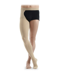 SIGVARIS Cotton Thigh High with Waist Band (Essential Thermoregulating)