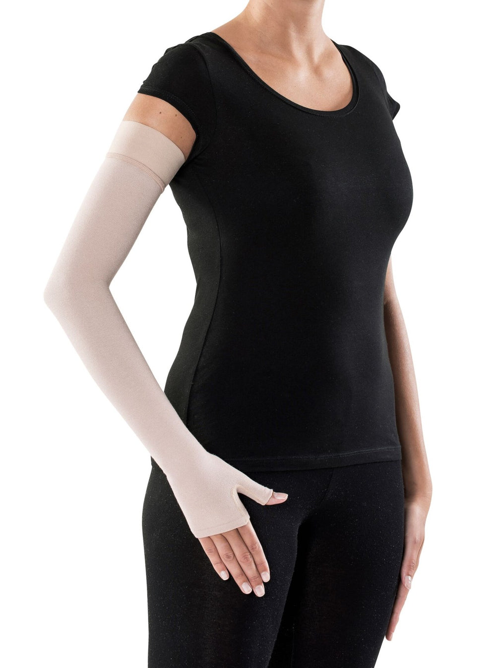 SIGVARIS Advance Armsleeve - With Optional Mittens And Sensinnov Grip Tops for Plus Sizes, classes 1 and 2 beige for Men & Women